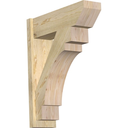 Ekena Millwork Merced Slat Rough Sawn Outlooker, Douglas Fir, 8"W x 26"D x 32"H OUT08X26X32MRC06RDF